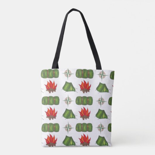 Kompas Tent Kamp Brand Slaapzak Camping Wandelen Tote Bag (Achterkant)