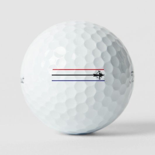 Kompas Uitlijningslijn Titleist Pro V1 Golfballen (Voorkant)