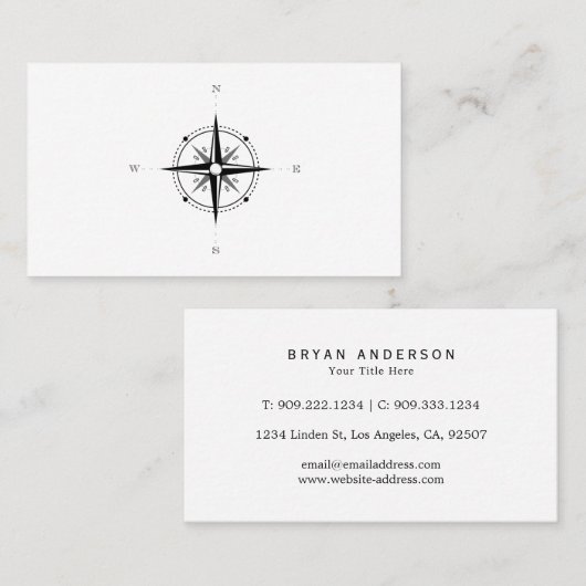 Kompas Visitekaartje (Voorkant / Achterkant)