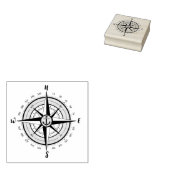 kompas voor de zeevaart op zee rubberstempel (Gestempeld)