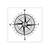 kompas voor de zeevaart op zee rubberstempel (Afrduk)