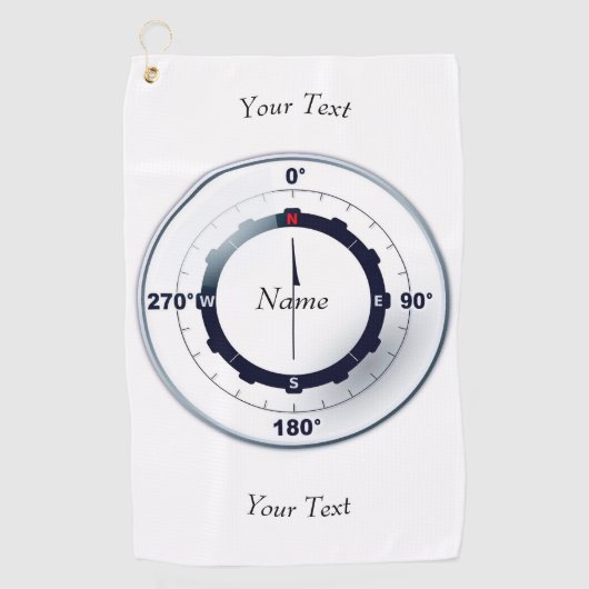 kompas voor nautische schepen golfhanddoek (Voorkant)