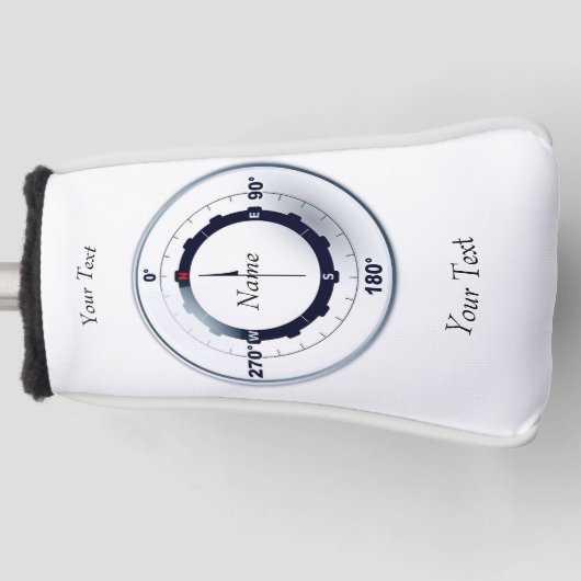 kompas voor nautische schepen golfheadcover (Voorkant)