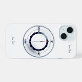 kompas voor nautische schepen iPhone 15 case (Achterkant horizontaal)