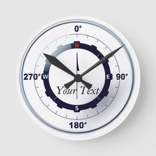 kompas voor nautische schepen ronde klok (Voorkant)