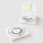 kompas voor nautische schepen stenen onderzetter (Zijkant)