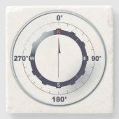 kompas voor nautische schepen stenen onderzetter (Voorkant)