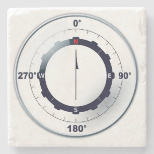 kompas voor nautische schepen stenen onderzetter