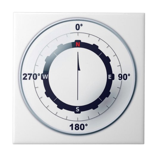 kompas voor nautische schepen tegeltje (Voorkant)