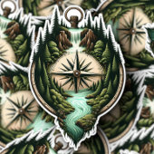 Kompas Waterval Vinyl Sticker | Uitknip Sticker