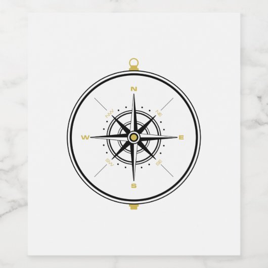 Kompas Wijn Etiket (Enkel label)