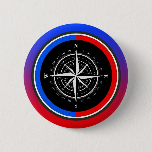 Kompasnavigatie Ronde Button 5,7 Cm (Voorkant)