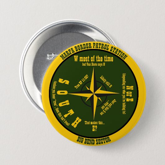Kompaspen Ronde Button 7,6 Cm (Voorkant /achterkant)