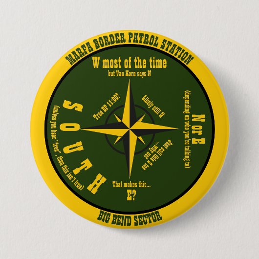 Kompaspen Ronde Button 7,6 Cm (Voorkant)
