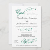 Kompasroos God is Liefde Christelijke Trouwkaart Kaart (Voorkant)