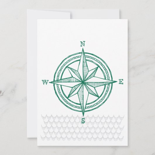 Kompasroos God is Liefde Christelijke Trouwkaart Kaart (Achterkant)