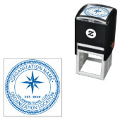 Kompasroos Touw#2 Stempel Naam Loc URL Gest (In situ)