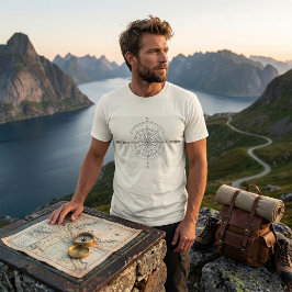 Kompasroos voor Richting Ontdekking T-shirt