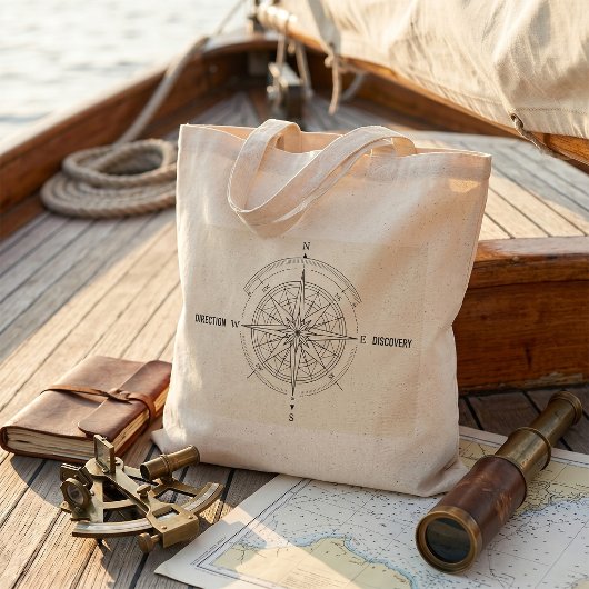 Kompasroos voor richtingontdekking tote bag
