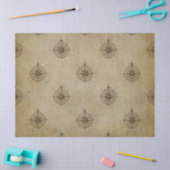  kompassen op bruine ontkoppeling tissuepapier (Craft)