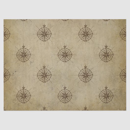  kompassen op bruine ontkoppeling tissuepapier (Voorkant)