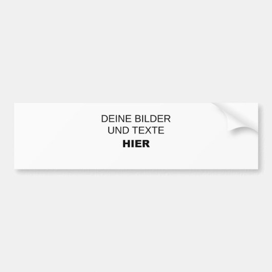 Komplett selbst gestalten bumpersticker (Voorkant)