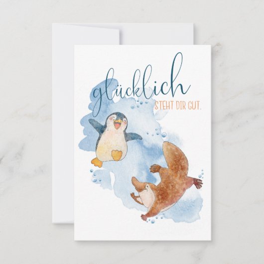 Komplimentkarte glücklich steht dir gut (Voorkant)