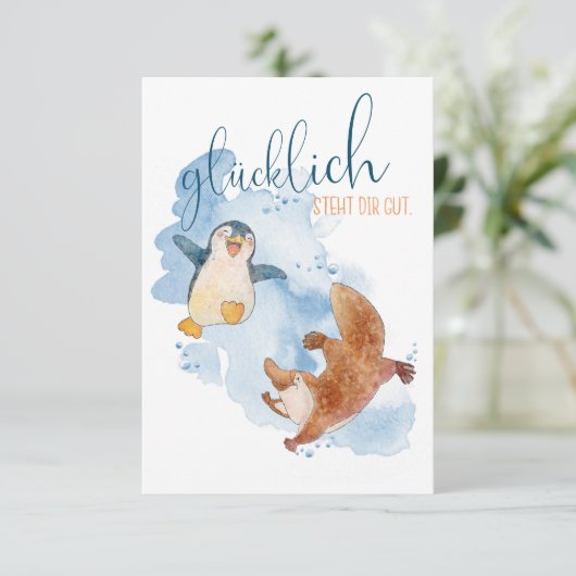 Komplimentkarte glücklich steht dir gut (Staand voorkant)