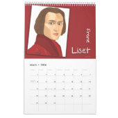 Komponisten Kalender im Cartoon Stil (Mar 2026)