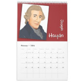 Komponisten Kalender im Cartoon Stil (Feb 2026)