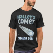 Komst 2061 van Halley - Comet Astronomical T-shirt (Voorkant)