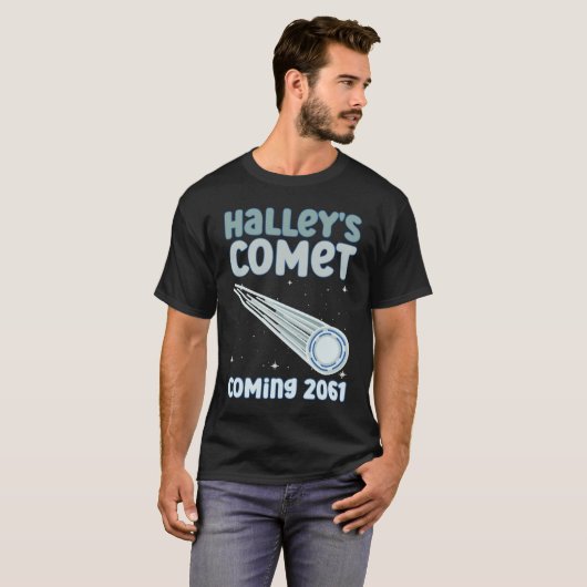 Komst 2061 van Halley - Comet Astronomical T-shirt (Voorkant volledig)