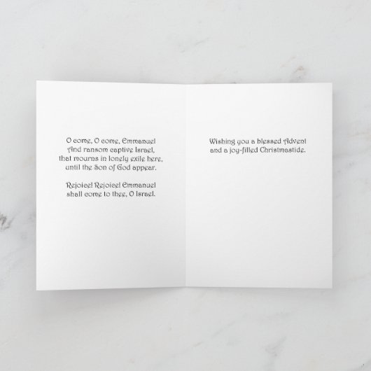 Komst - Kerstmis 2012 Feestdagen Kaart (Binnen)