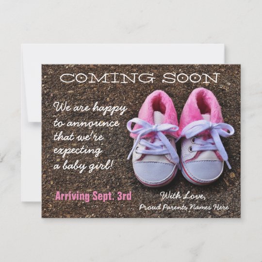 Wonderbaarlijk Komst spoedig de Schoenen van het Baby | Aankondiging | Zazzle.nl AC-43