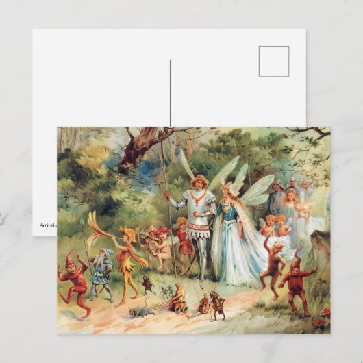  komst van Koning en Koningin der feeën Briefkaart (Voorkant / Achterkant)