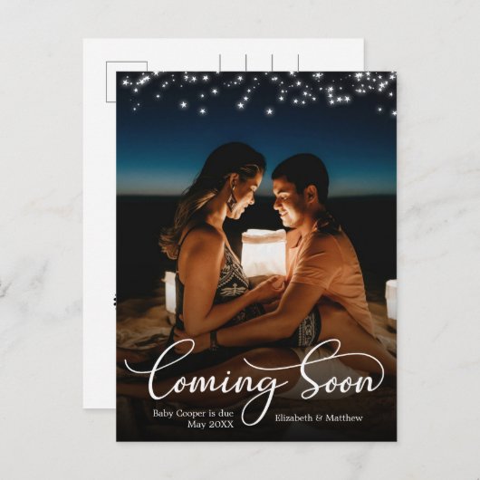Komt binnekort foto zwangerschap aankondiging brie (Voorkant / Achterkant)