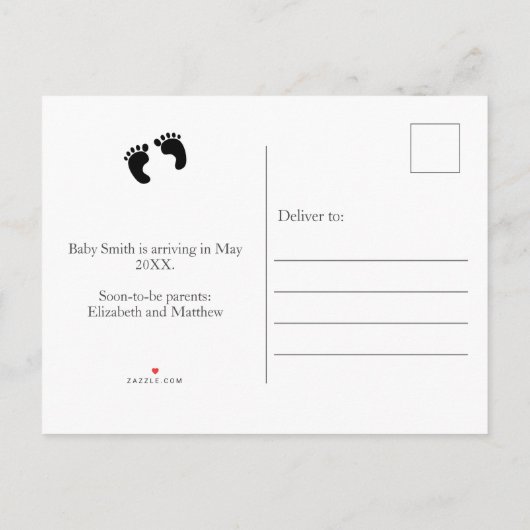 Komt binnekort foto zwangerschap aankondiging brie (Achterkant)