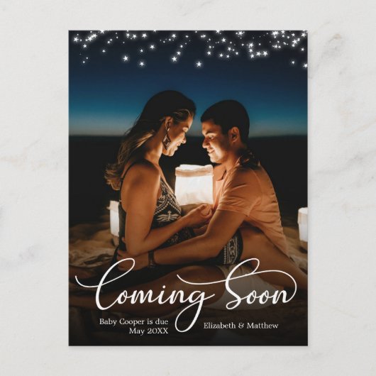 Komt binnekort foto zwangerschap aankondiging brie (Voorkant)