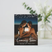 Komt binnekort foto zwangerschap aankondiging brie (Staand voorkant)