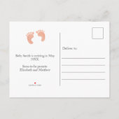 Komt binnekort foto zwangerschap aankondigingskaar aankondigingskaart (Achterkant)