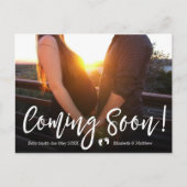 Komt binnekort foto zwangerschap aankondigingskaar aankondigingskaart (Voorkant)