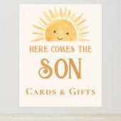 Komt de zoon Kaarten en geschenken Baby shower tek Poster
