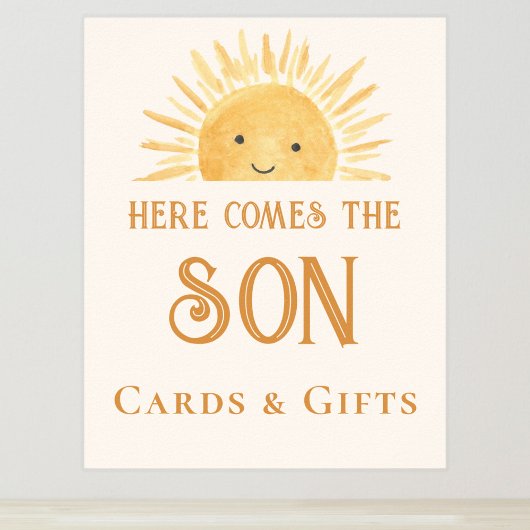 Komt de zoon Kaarten en geschenken Baby shower tek Poster