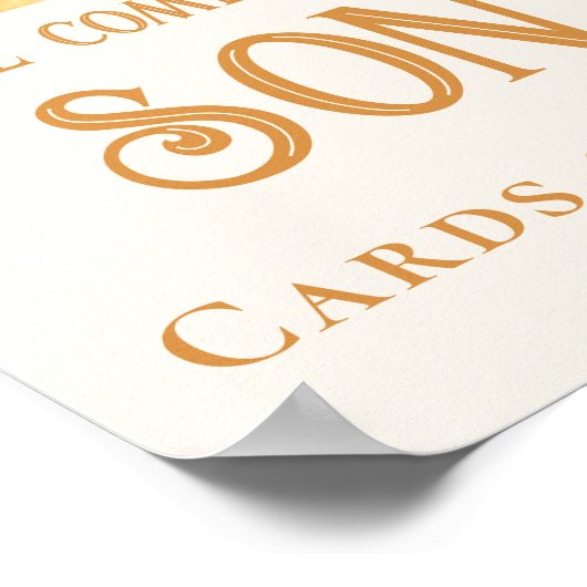 Komt de zoon Kaarten en geschenken Baby shower tek Poster (Hoek)