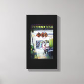 Komt deze draak met trainingswielen? canvas afdruk (Voorkant)