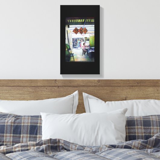 Komt deze draak met trainingswielen? canvas afdruk (Insitu (Slaapkamer))