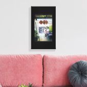 Komt deze draak met trainingswielen? canvas afdruk (Insitu (Woonkamer))