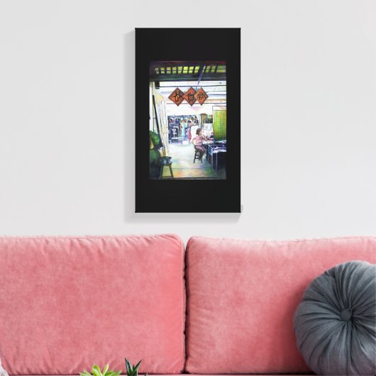 Komt deze draak met trainingswielen? canvas afdruk (Insitu (Woonkamer))