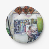 Komt deze draak met trainingswielen? papieren bordje (Voorkant)