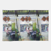 Komt deze draak met trainingswielen? theedoek (Horizontaal)